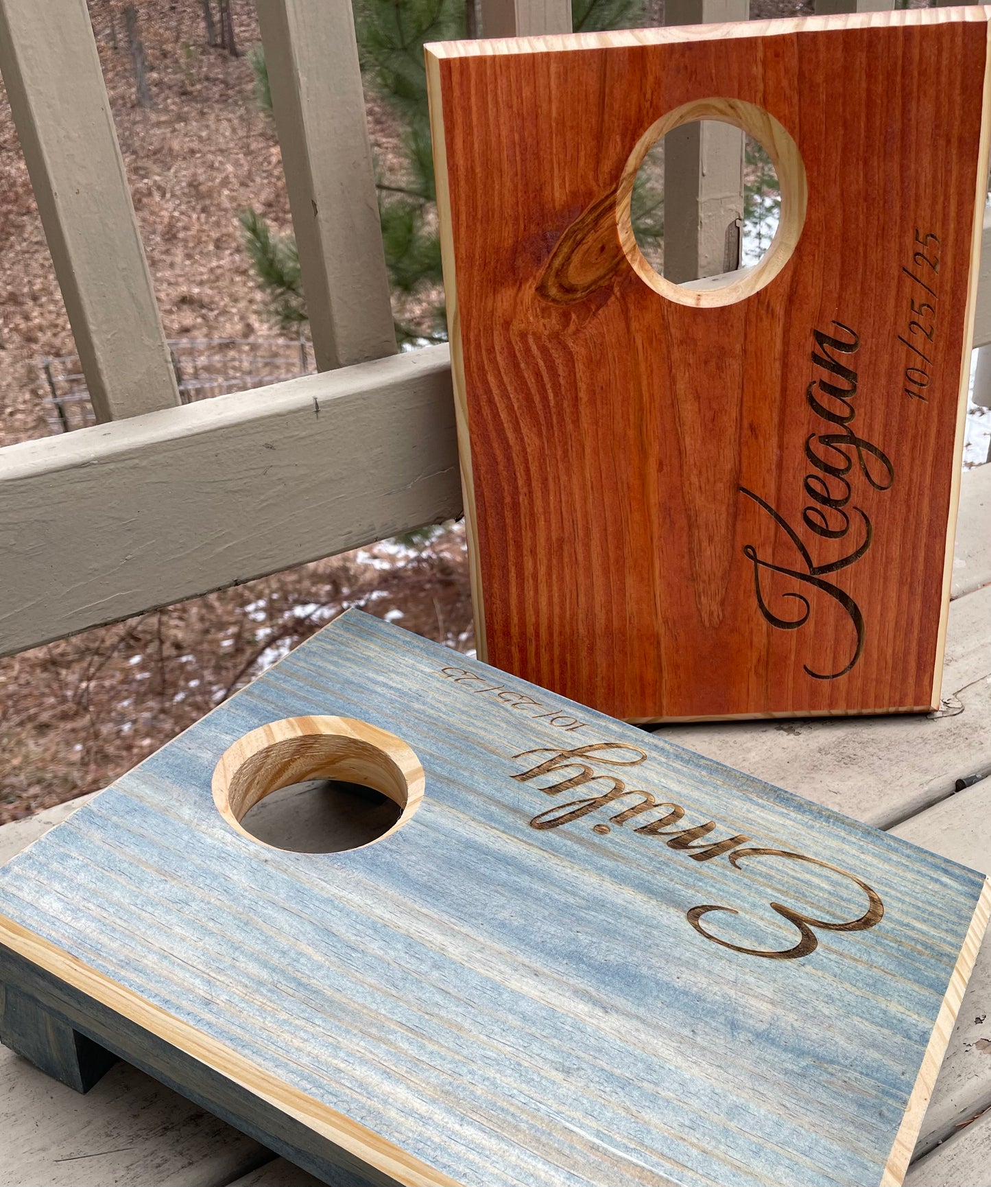 Custom Name Tabletop Cornhole Set