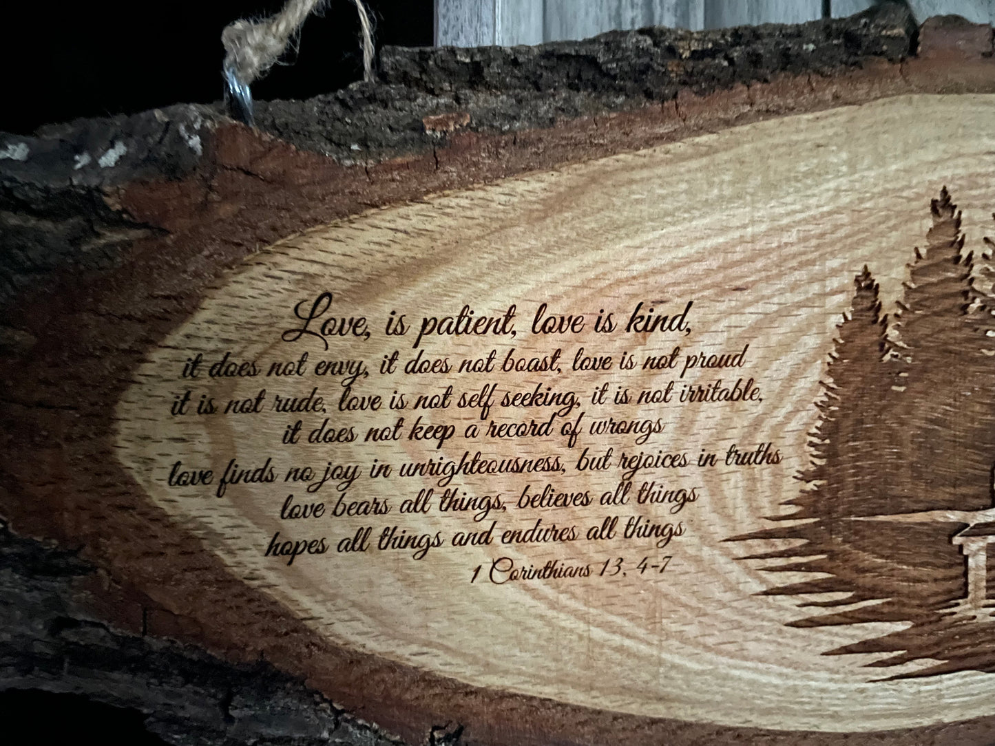 Fishing Couple (Live Edge Oak)