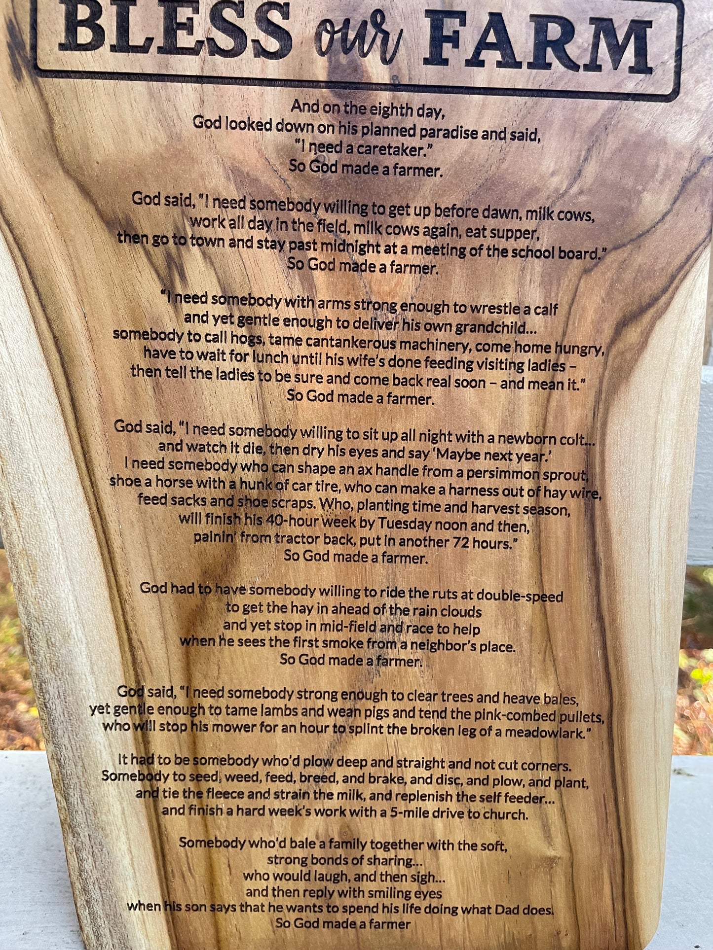 Bless Our Farm (Teak)