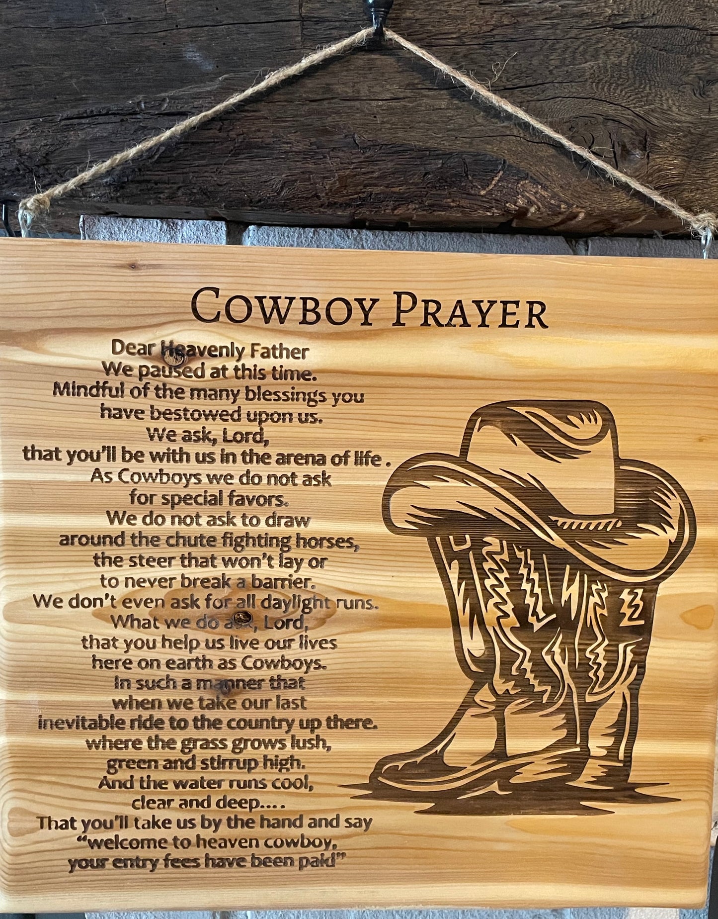 Cowboy Prayer on Cedar  image 1