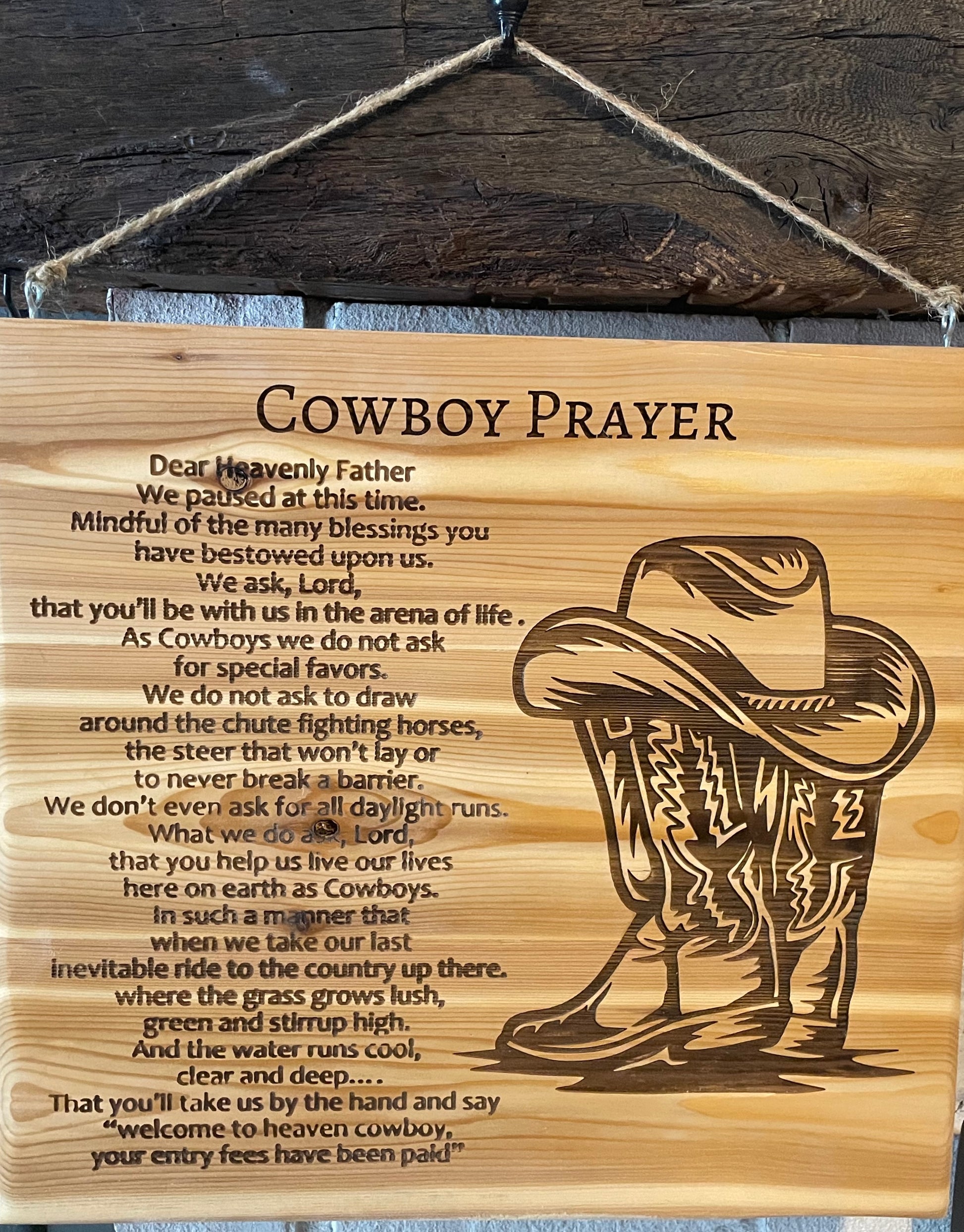 Cowboy Prayer on Cedar  image 1