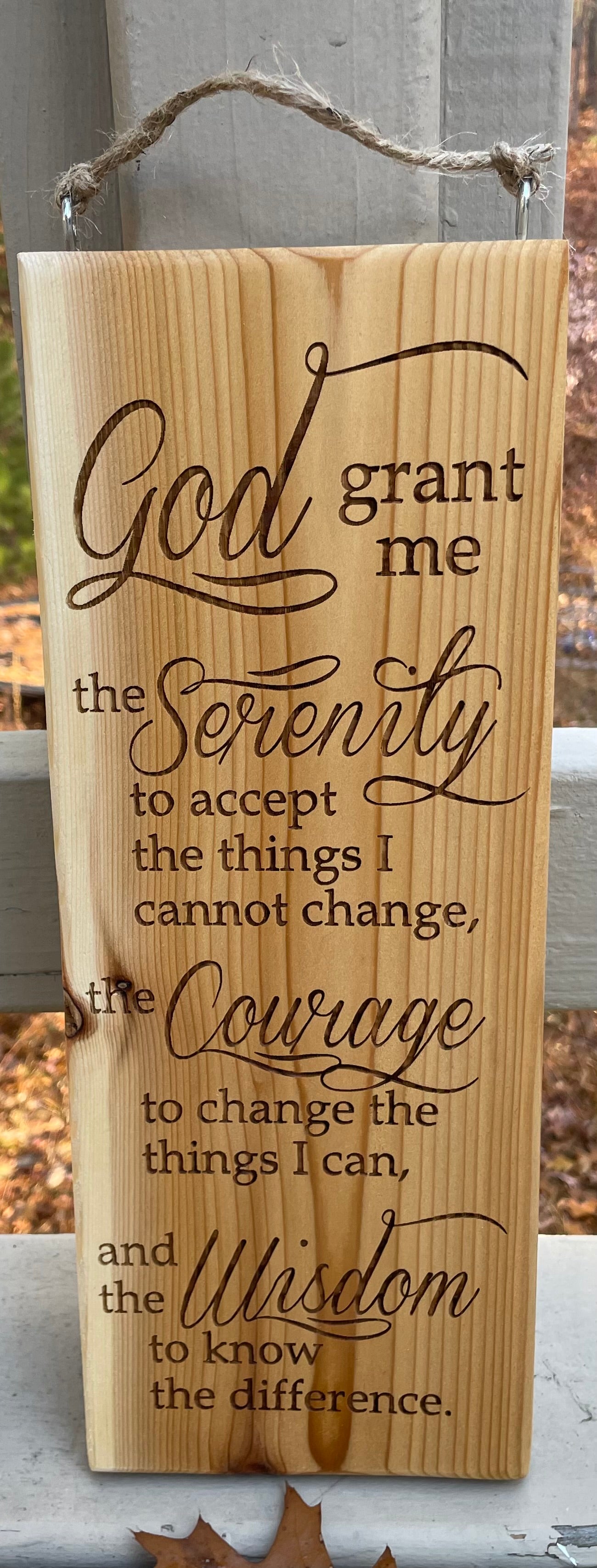 Serenity Prayer (Cedar)