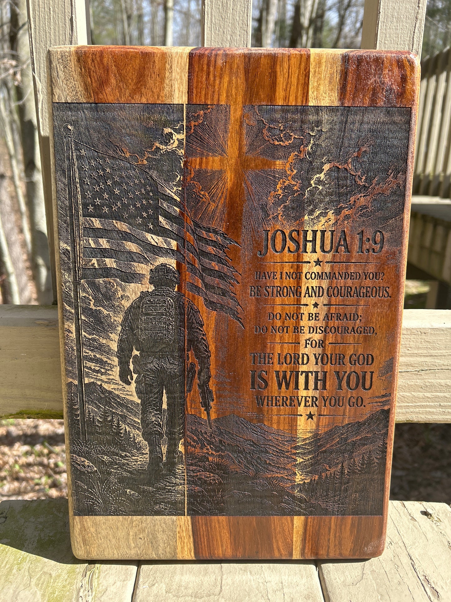 Joshua 1:9 (Our Heroes) Rosewood