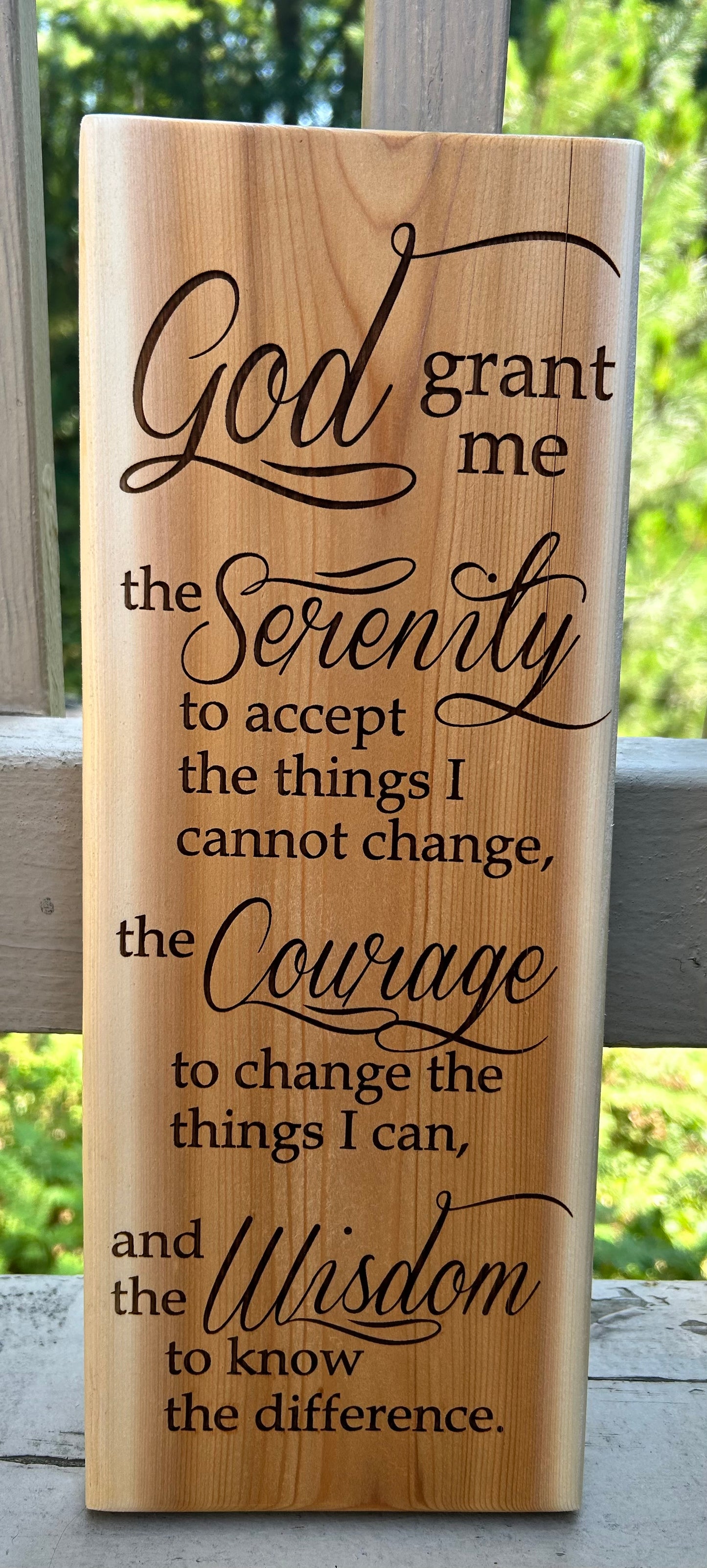 Serenity Prayer (Cedar)