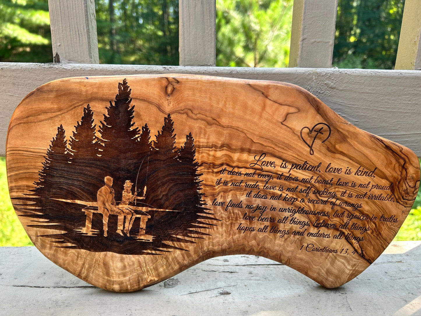 Fishing Couple (Olivewood)
