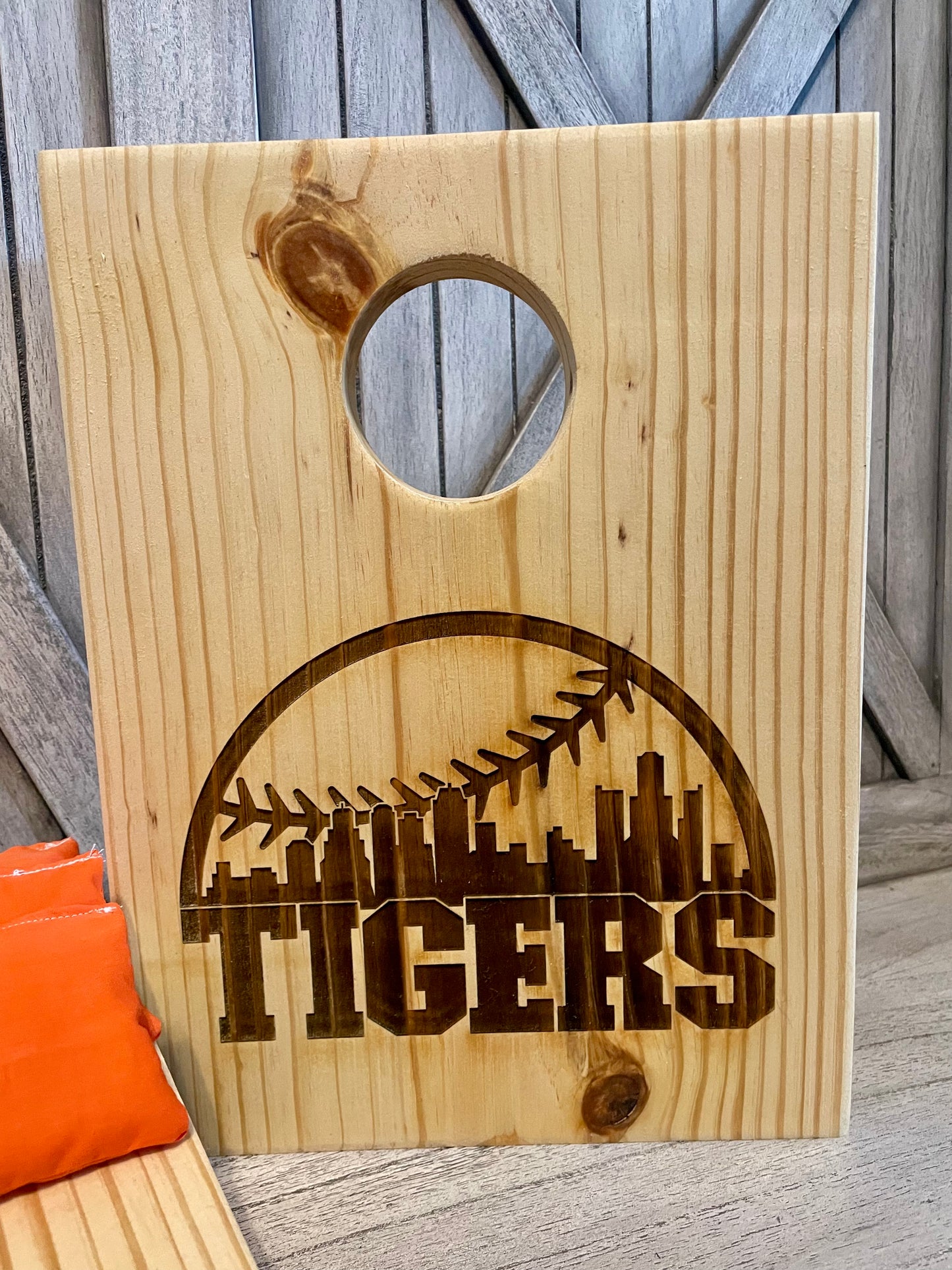 Detroit Baseball Tabletop Cornhole Set