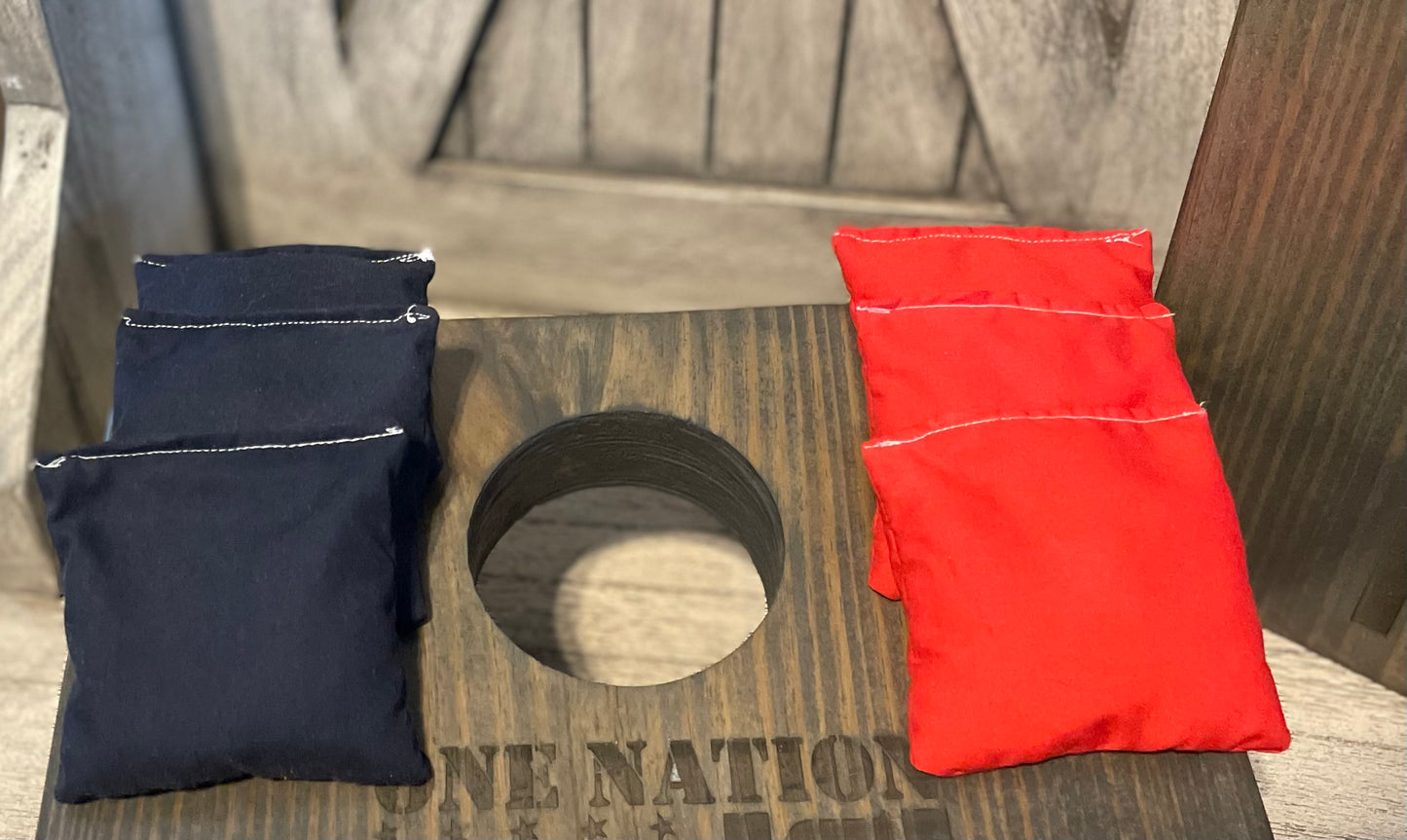 One Nation Under God Tabletop Cornhole Set