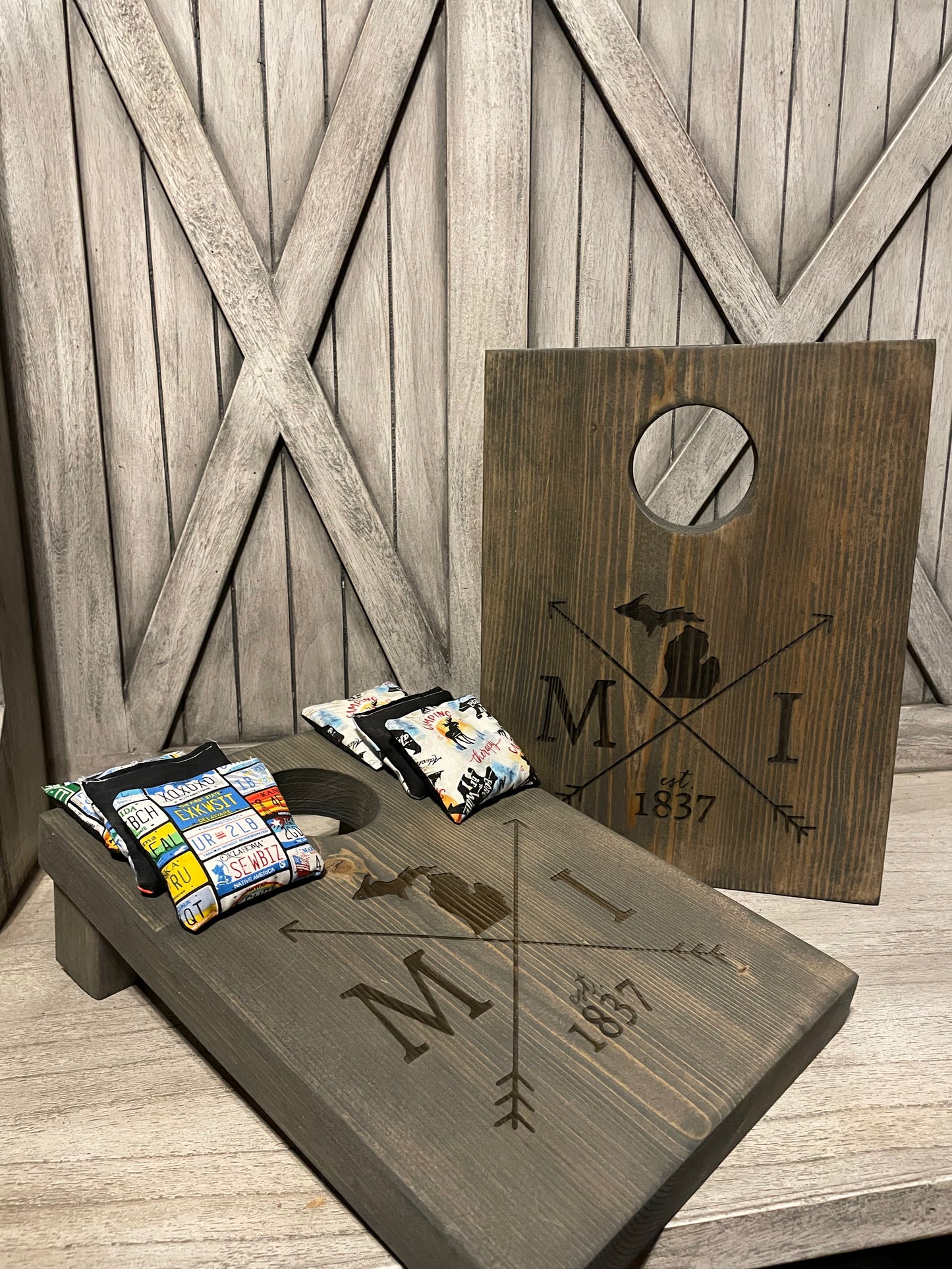 Michigan 1837 Cornhole Set
