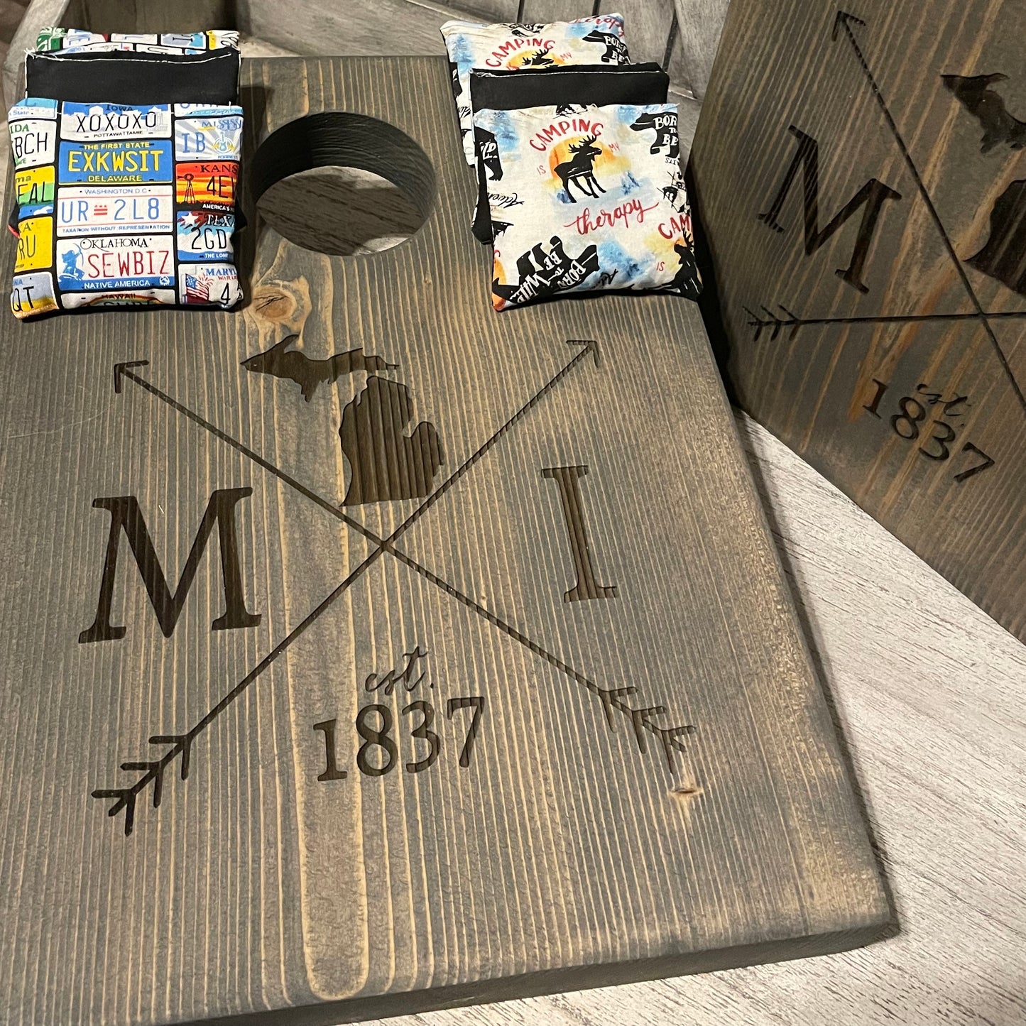 Michigan 1837 Cornhole Set