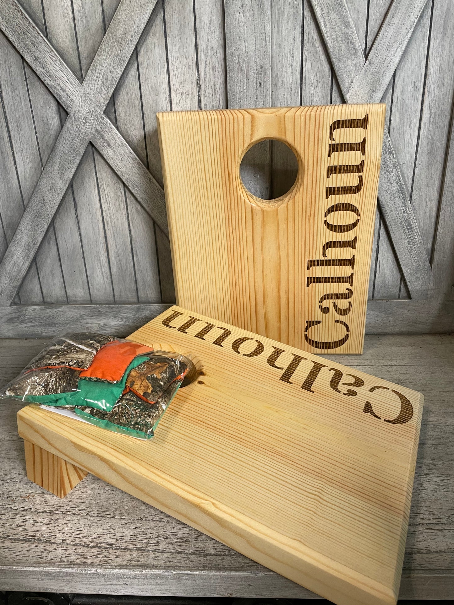 Custom Name Tabletop Cornhole Set