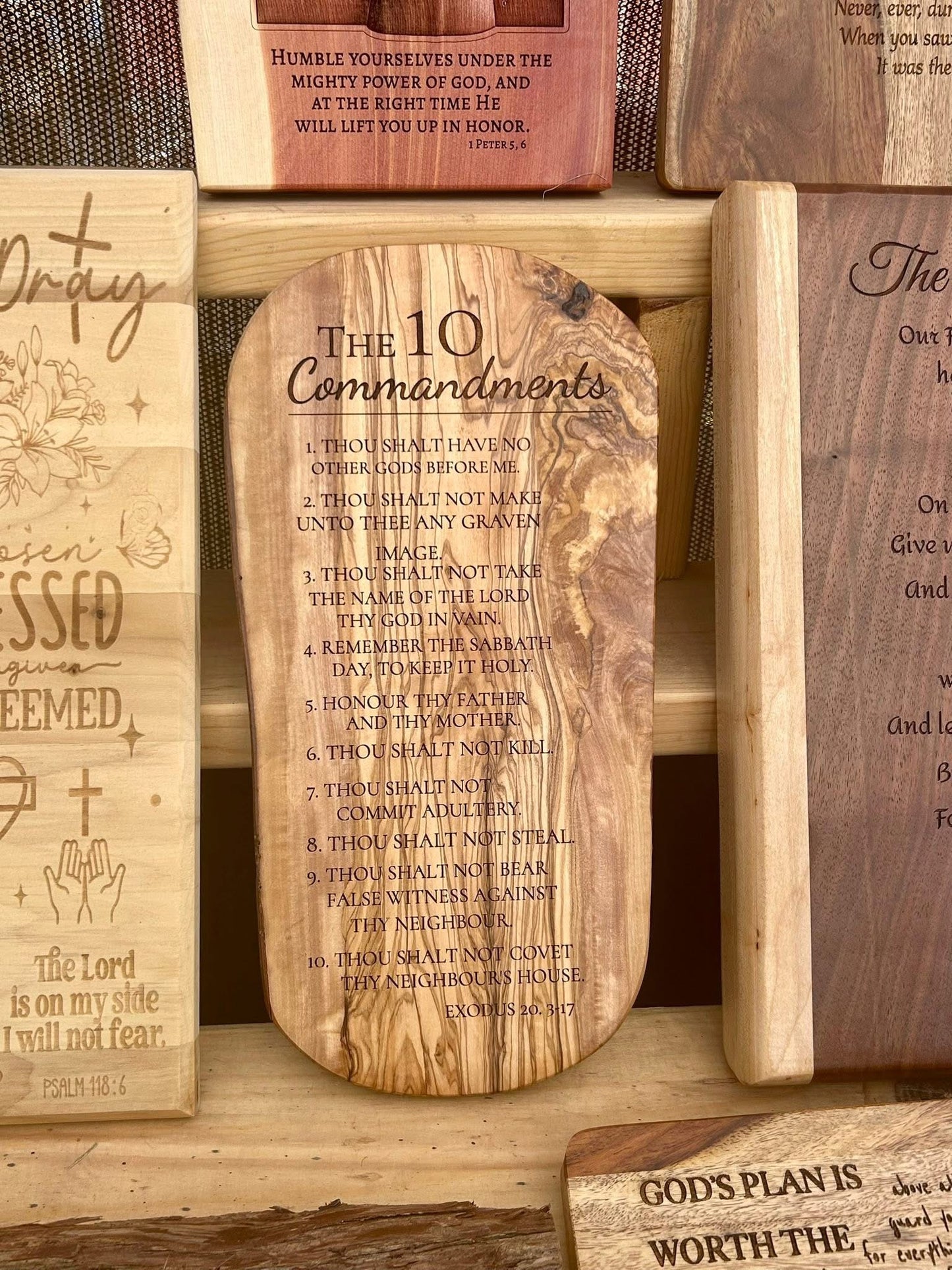 The Ten Commandments (Olivewood)