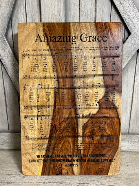 Amazing Grace Music Notes (Rosewood)