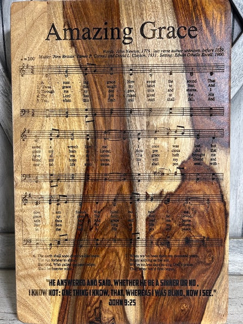 Amazing Grace Music Notes (Rosewood)