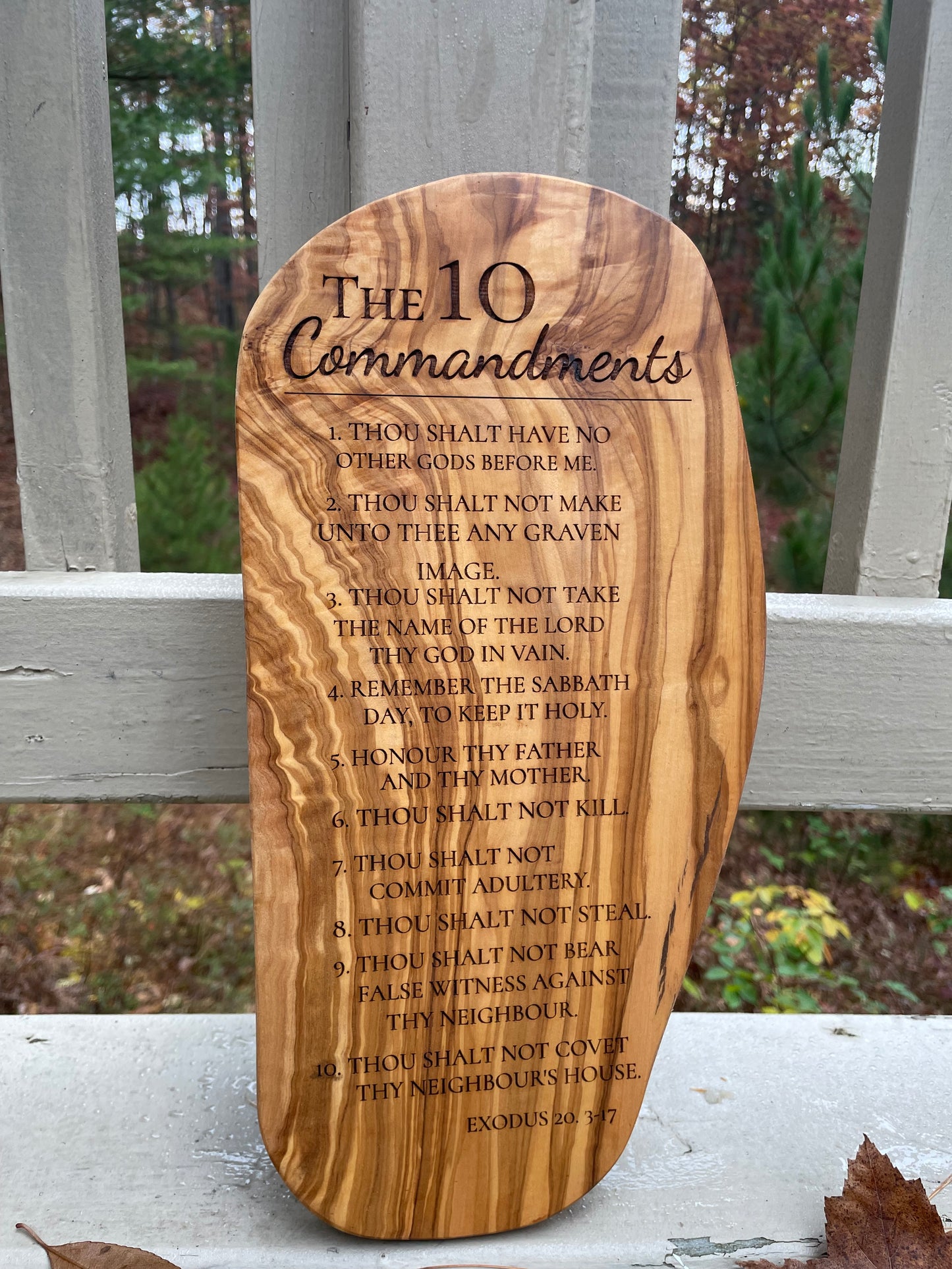 The Ten Commandments (Olivewood)